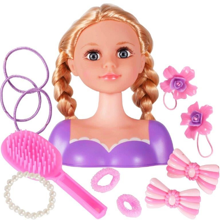 Doll's head for styling with accessories