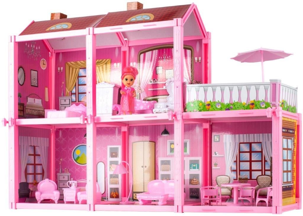 Dolls' house large Villa with doll to assemble
