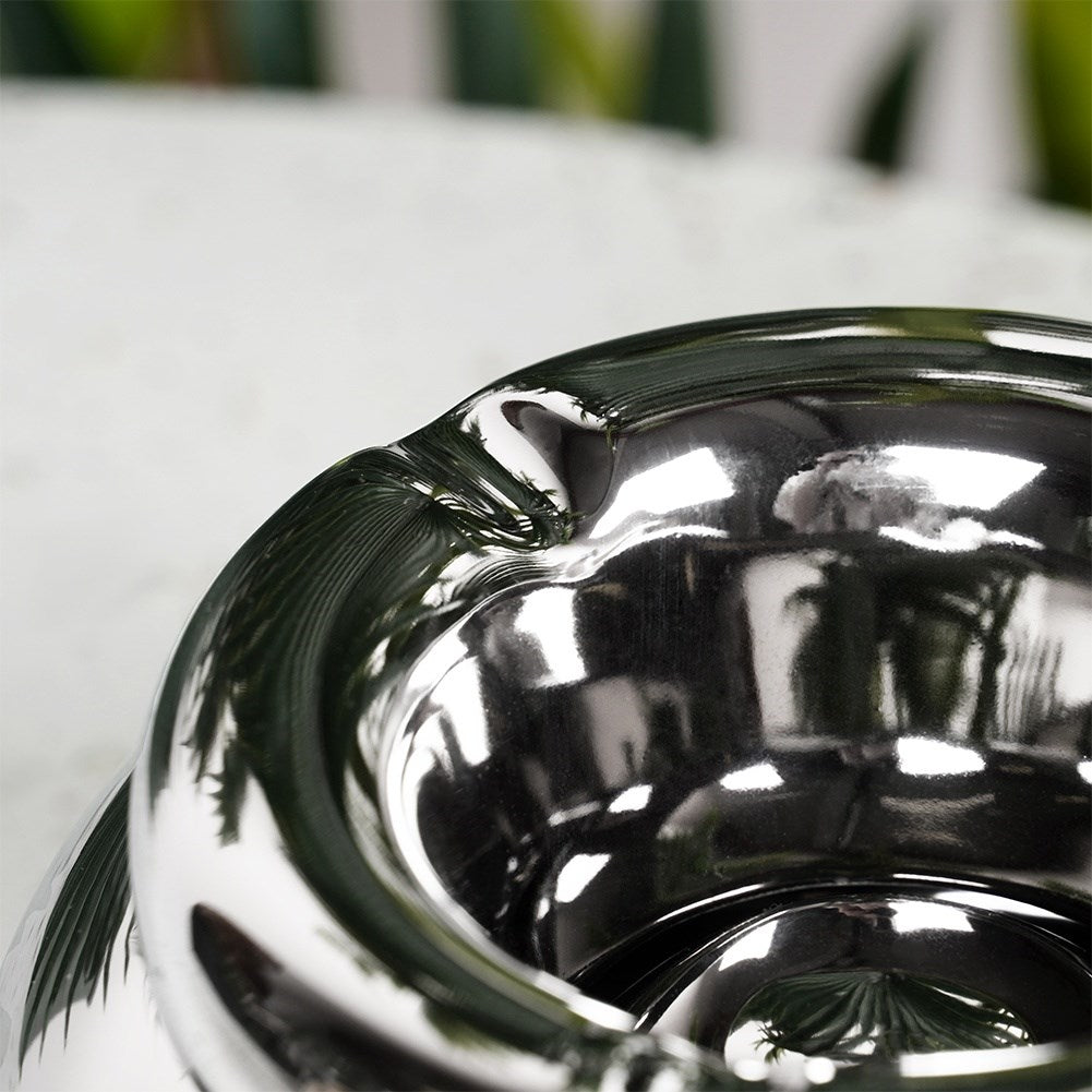 Dolomite silver round ashtray 11 cm