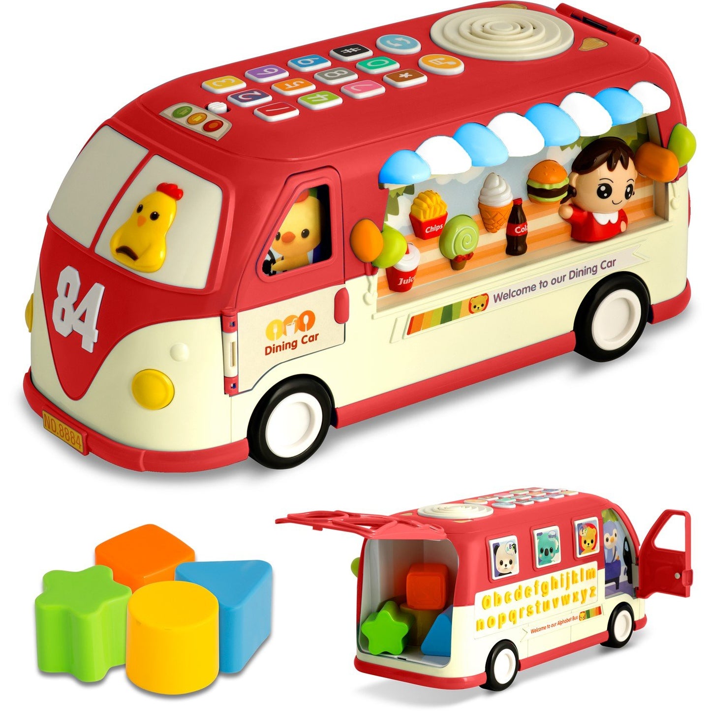 Educational toy RK-741 Ricokids Bus red