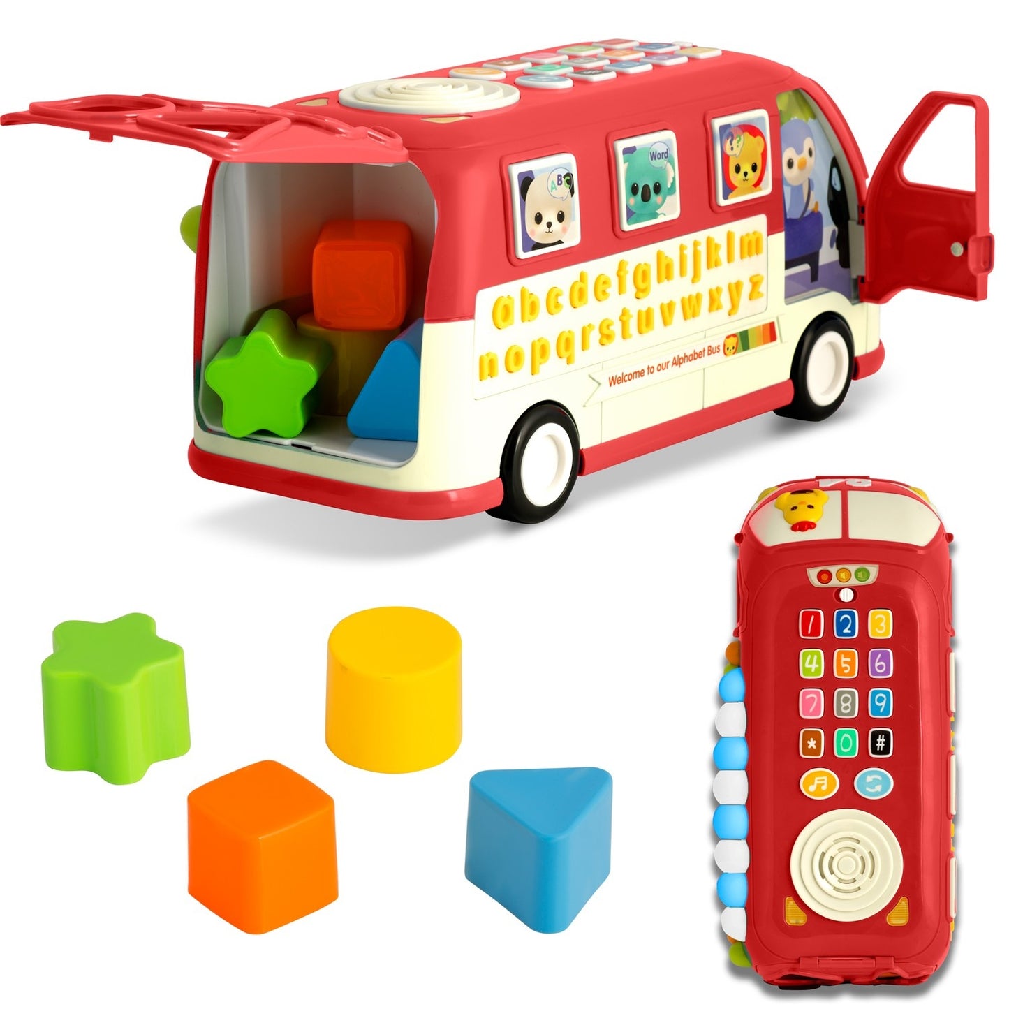 Educational toy RK-741 Ricokids Bus red