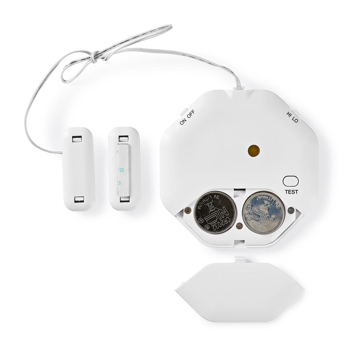 Door Window Alarm | Battery powered | 2x CR2032 | 85 dB| White