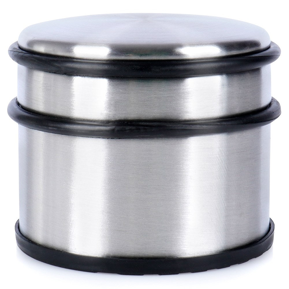 Door stop in stainless steel with rubber protection