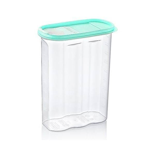 Dosing container for dry goods - easy storage
