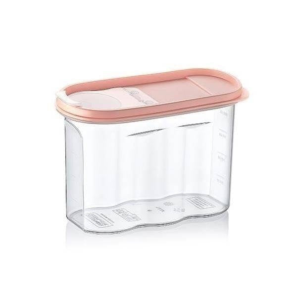 Dosing container for dry goods - easy storage and dosing