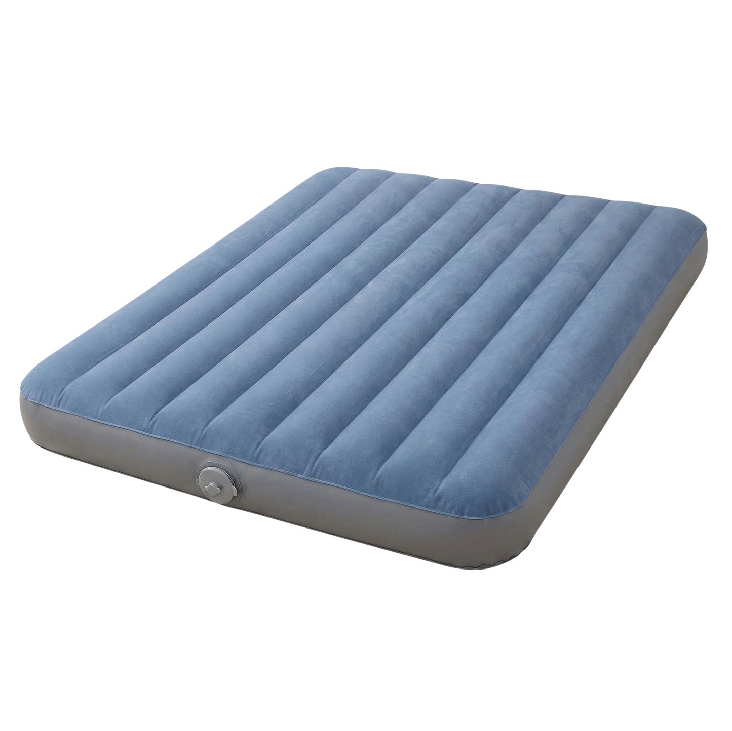 Double Air Mattress with Built-In Pump, 203x152x25 cm