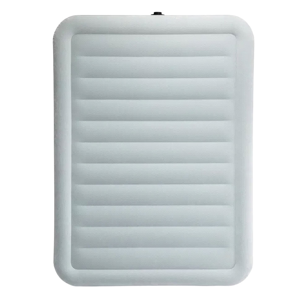 Double Air Mattress with Built-In Pump, 203x152x46 cm