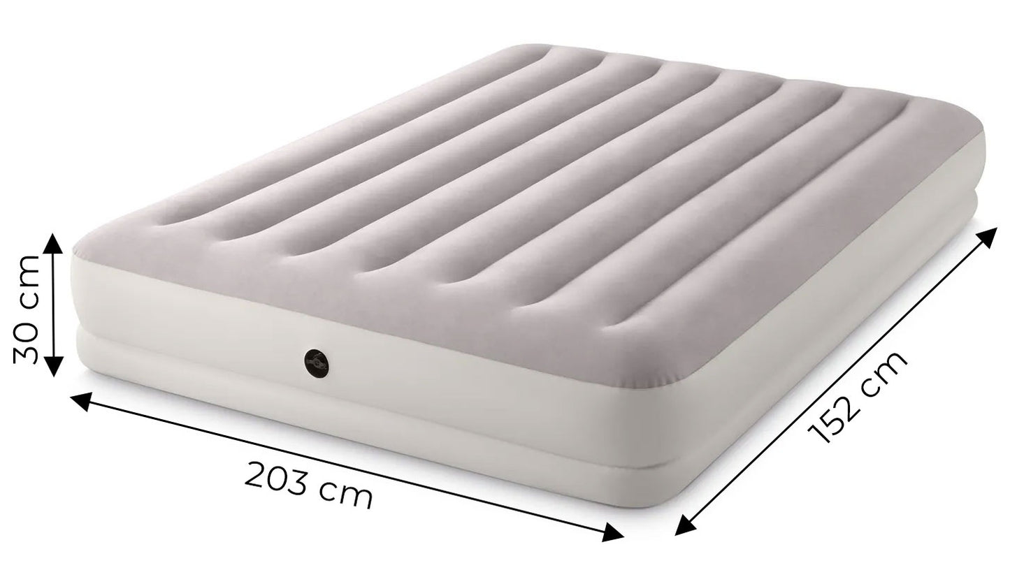 Double Air Mattress with Electric Pump, 203x152x30 cm