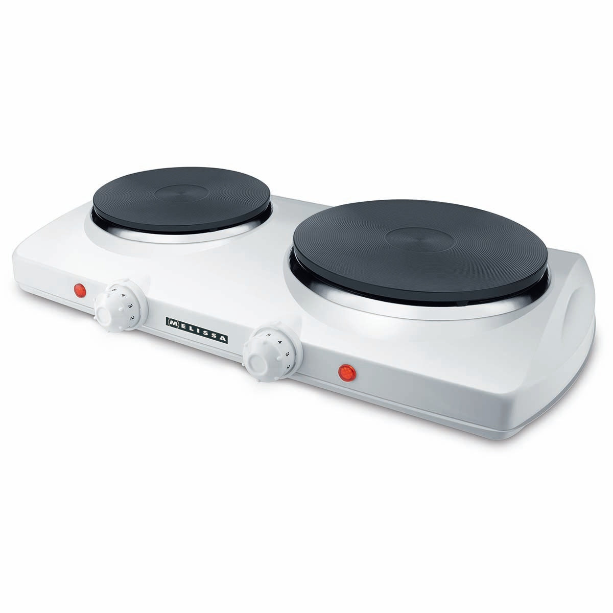Double Electric Hot Plate, 2300W, Dual Burners, White