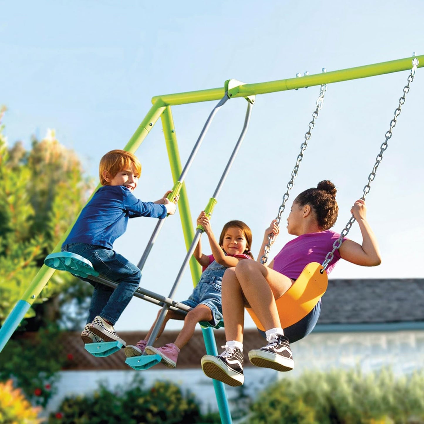Double Garden Swing Playset for Kids Glider INTEX 44120