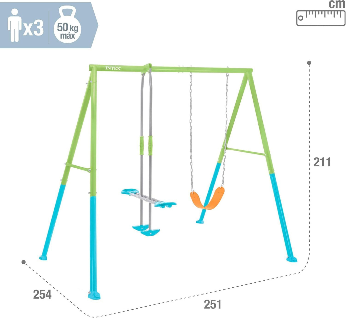 Double Garden Swing Playset for Kids Glider INTEX 44120