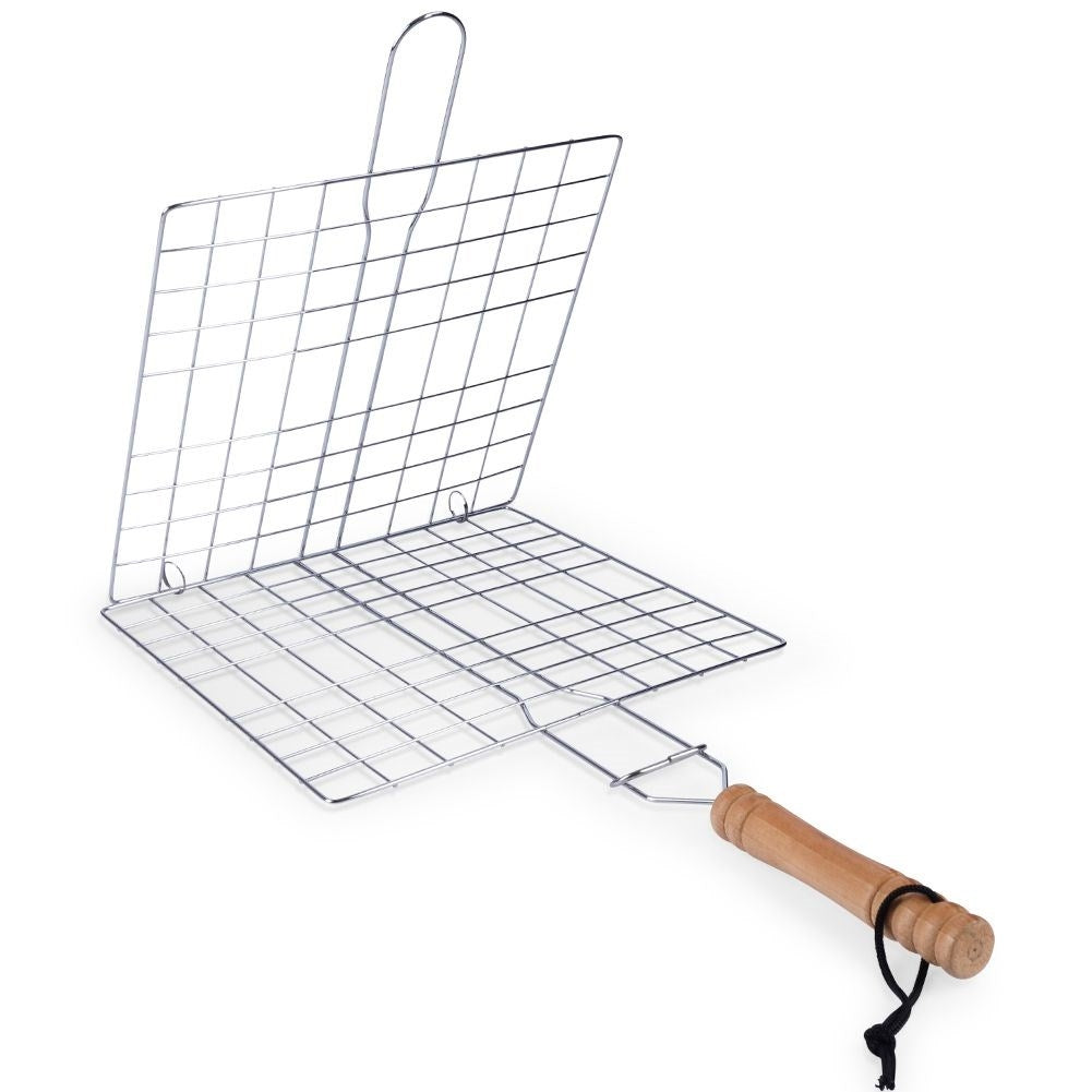 Double Grill: Easy Turn and Wooden Handle