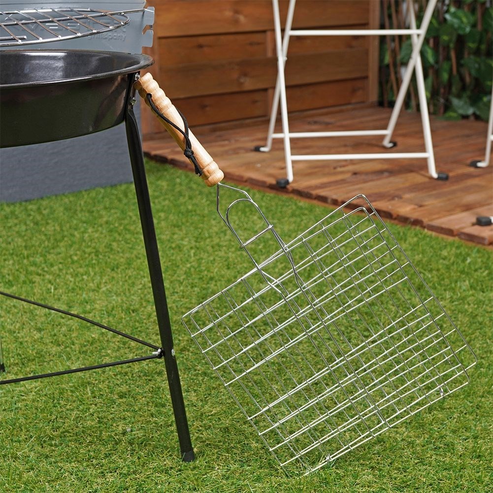 Double Grill: Easy Turn and Wooden Handle