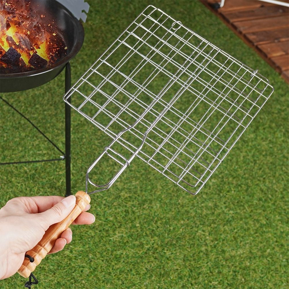 Double Grill: Easy Turn and Wooden Handle