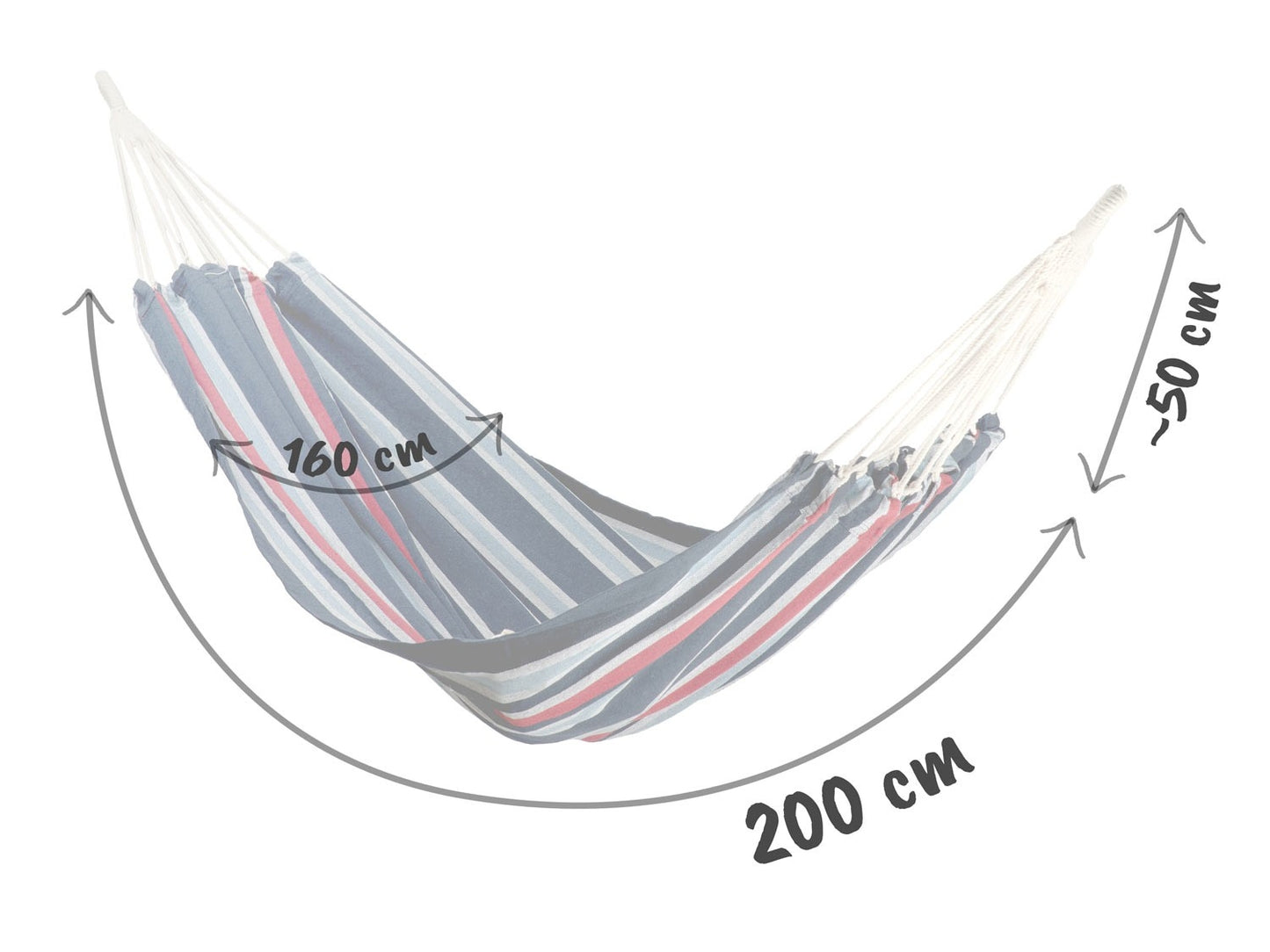 Double Hammock Malaga Blue-Red Sofotel