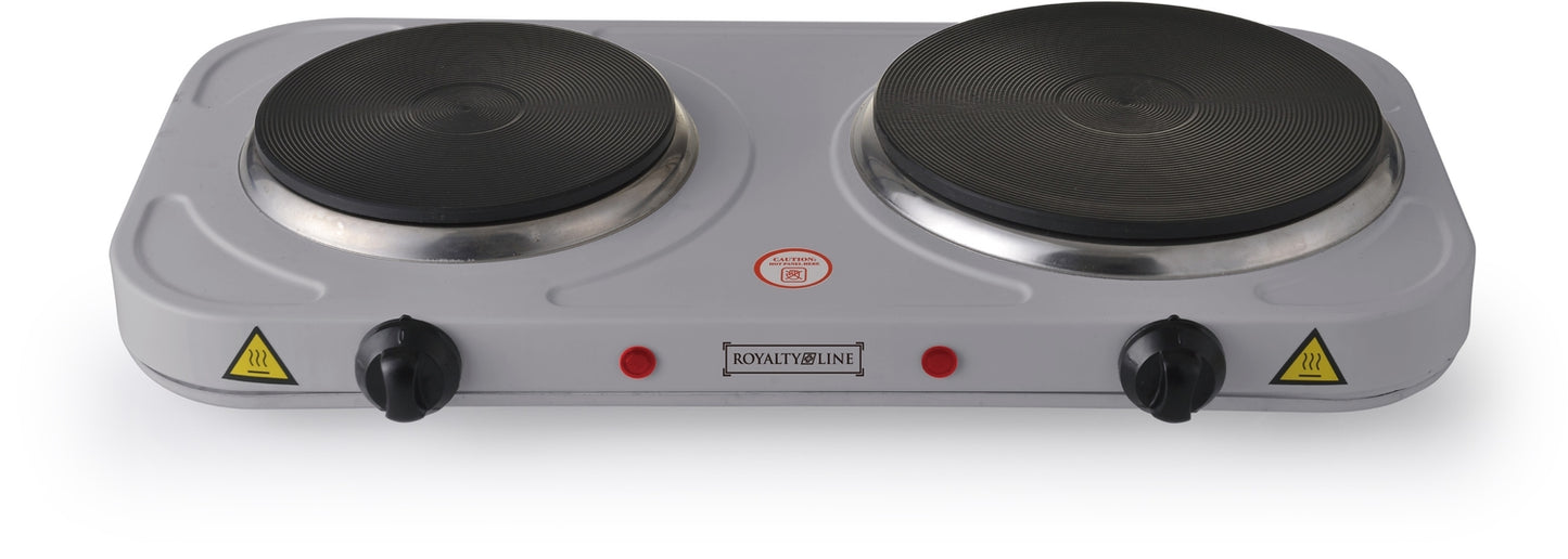 Double Hot Plate, 1000+1500W, 2 Burners, White