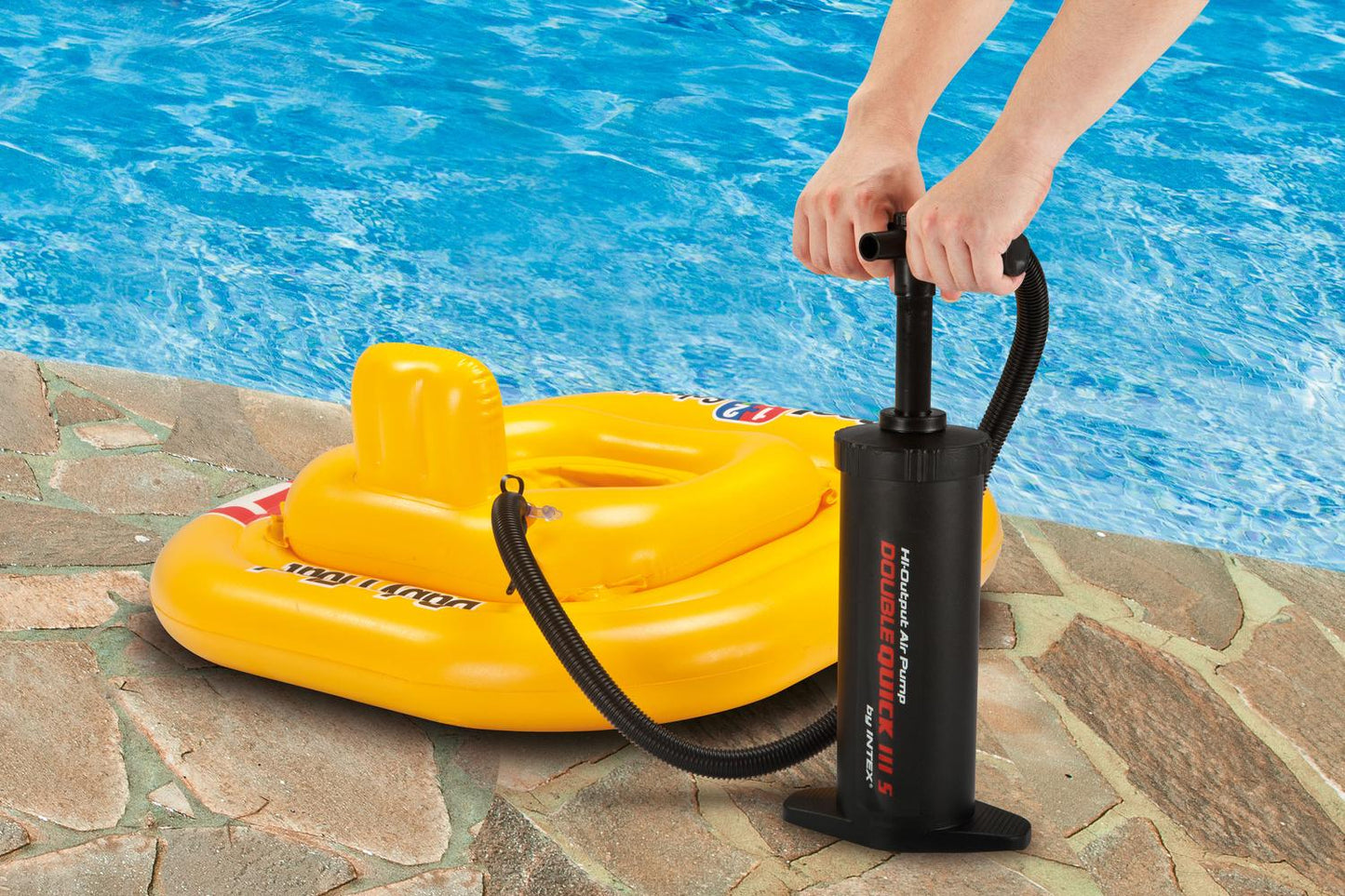 Double Quick II large piston inflator for inflating mattresses - INTEX 68605