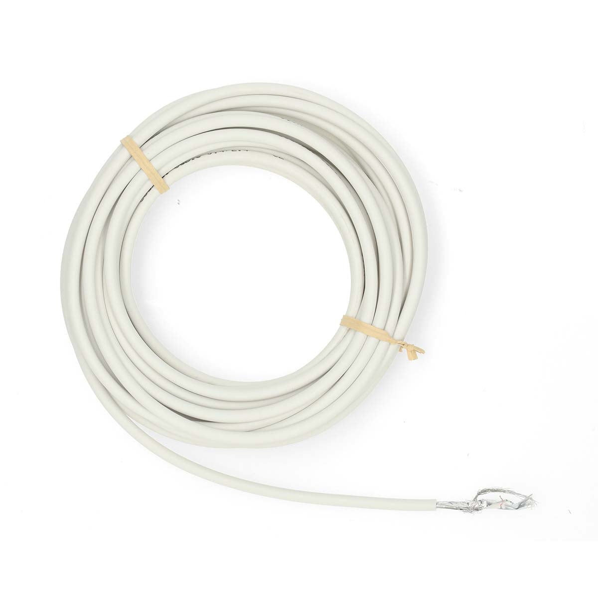 Double Shielded Coax Cable, 10m, PVC, White