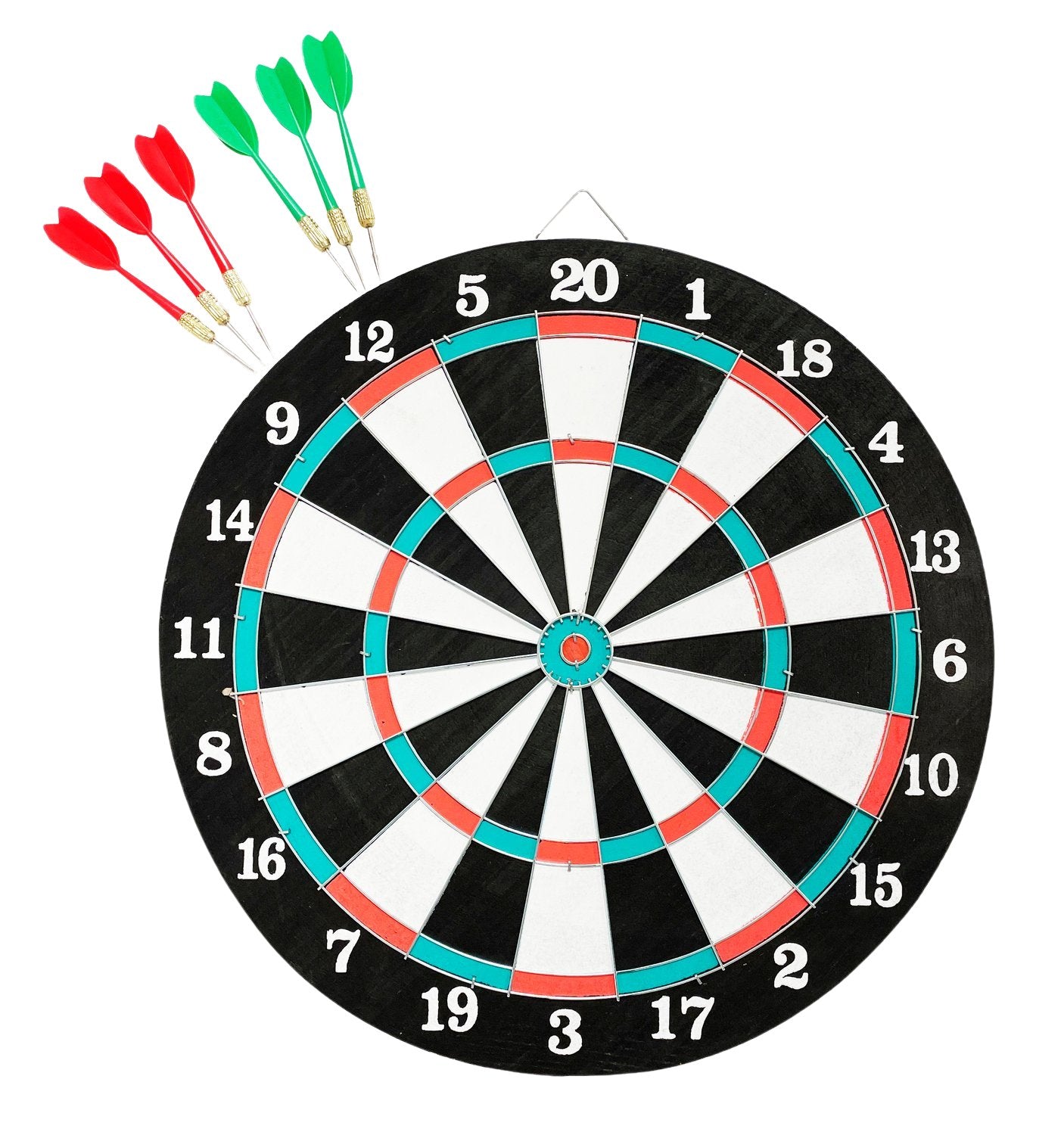 Double-Sided Dartboard Set, 36 cm, Includes 6 Darts