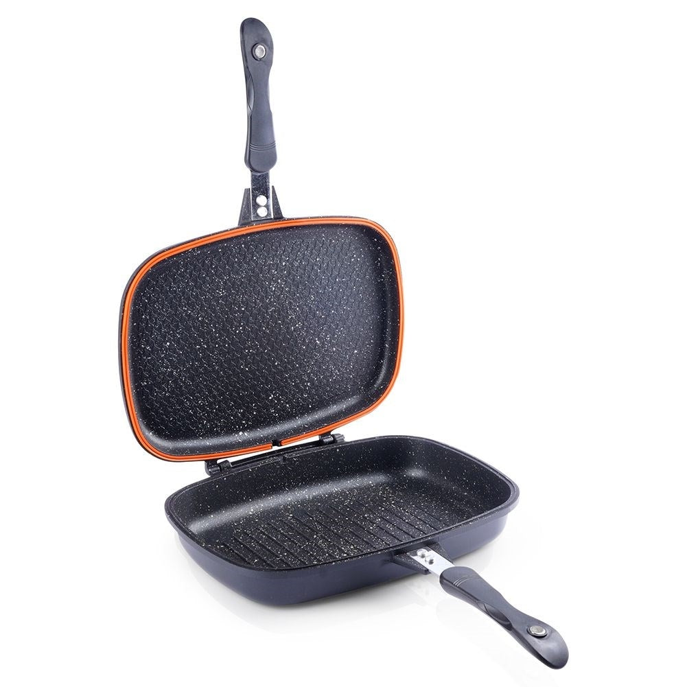 Double-Sided Frying Pan with Five-Layer Non-Stick Granite