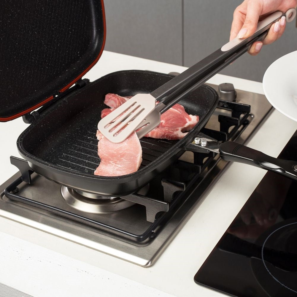 Double-Sided Frying Pan with Five-Layer Non-Stick Granite