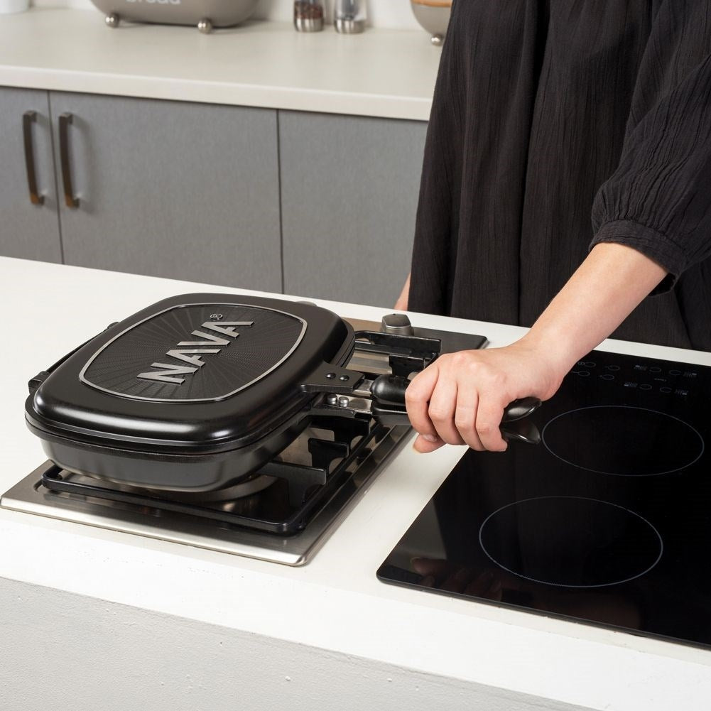 Double-Sided Frying Pan with Five-Layer Non-Stick Granite