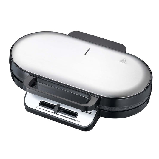 Double Waffle Maker, 1200W, Non-Stick, Black/Silver