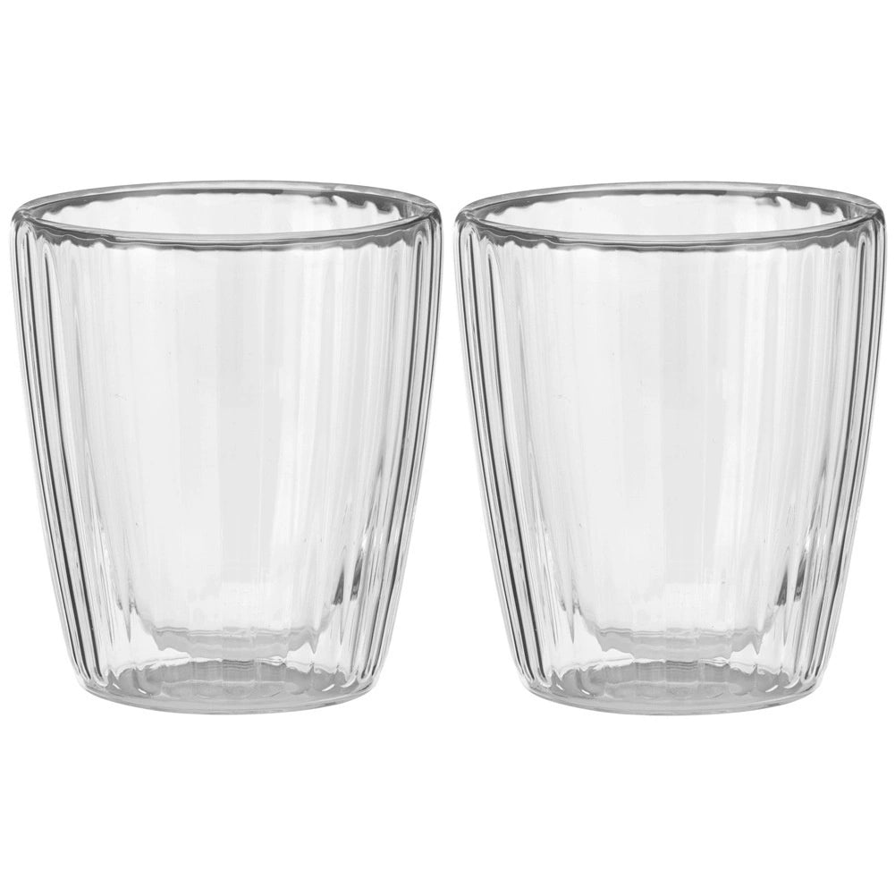 Double-Walled Glasses, 230 ml, Set of 2 for Coffee & Tea