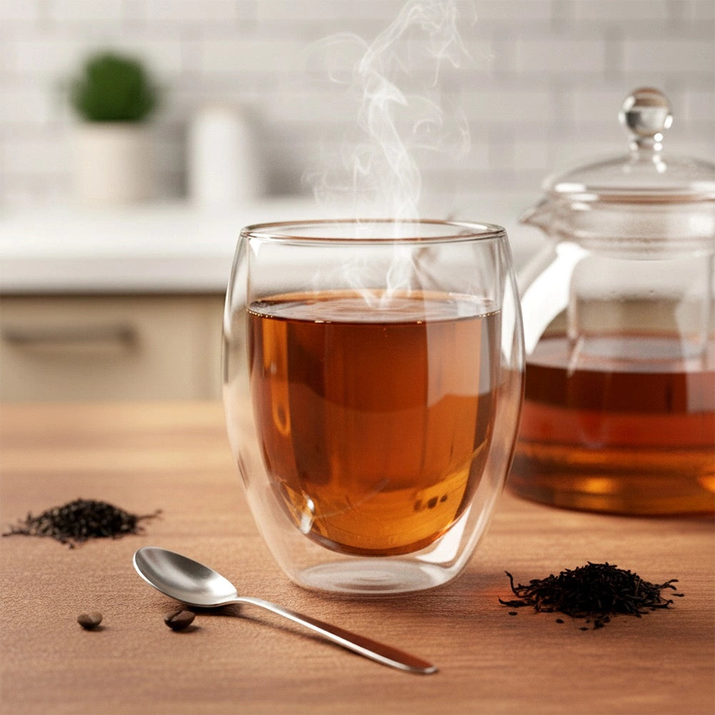 Double-Walled Glasses for Coffee & Tea, 370ml, Set of 2