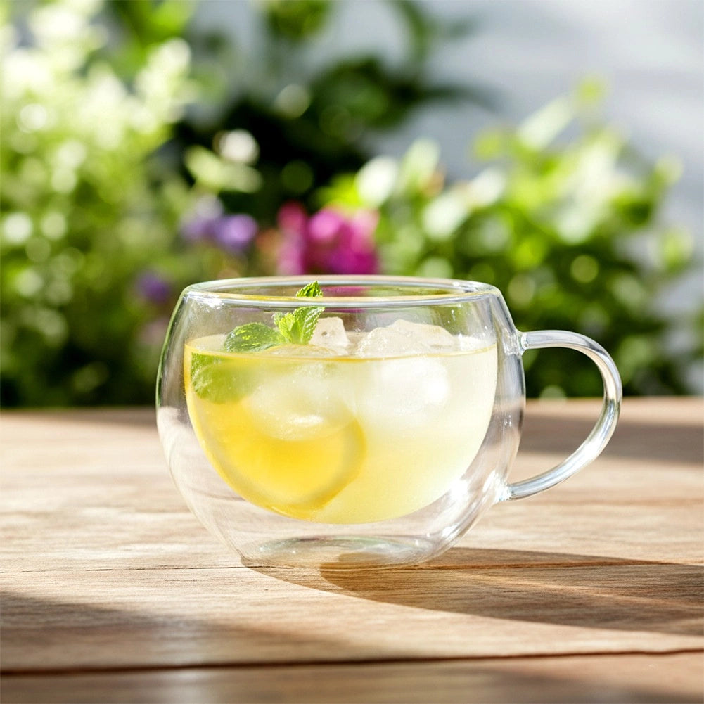Double Walled Glasses for Coffee and Tea, 280 ml, Set of 2
