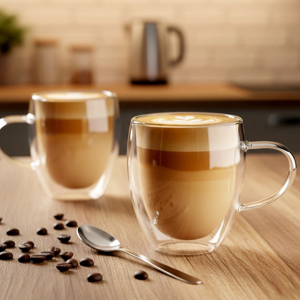 Double-Walled Thermal Glasses, 320 ml, Set of 2