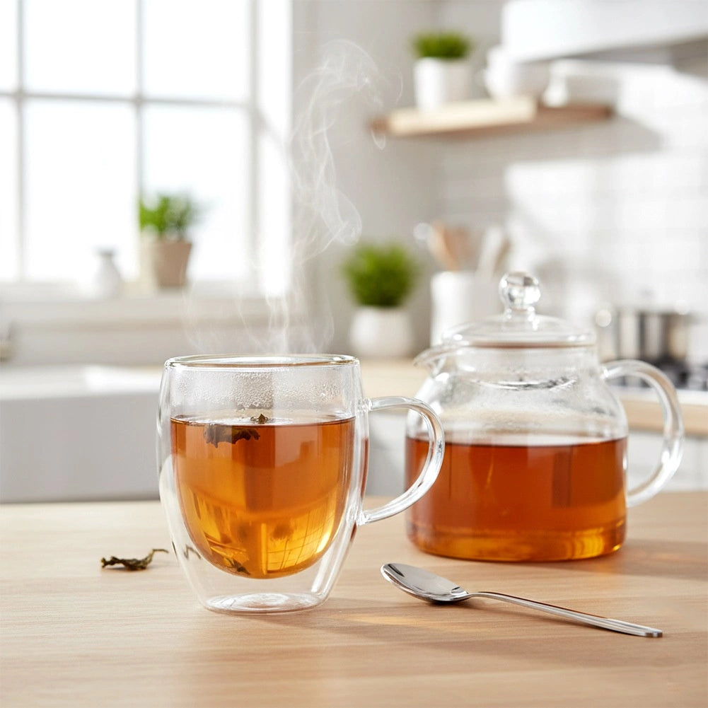Double-Walled Thermal Glasses, 320 ml, Set of 2