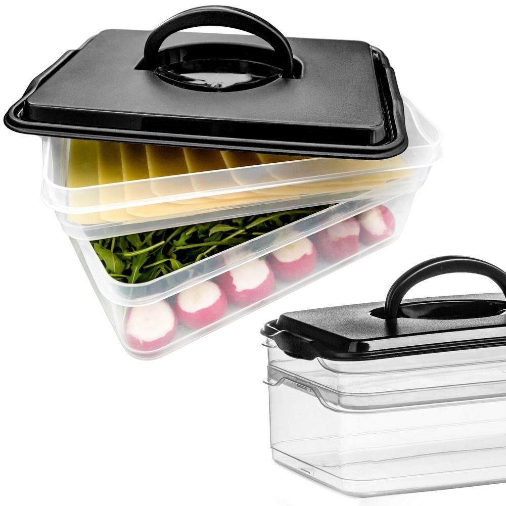 Double-decker Lunch Box - For Meat, Cheese, Vegetables