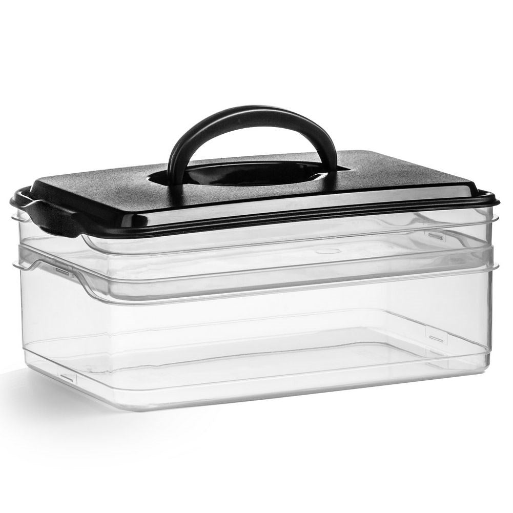 Double-decker Lunch Box - For Meat, Cheese, Vegetables