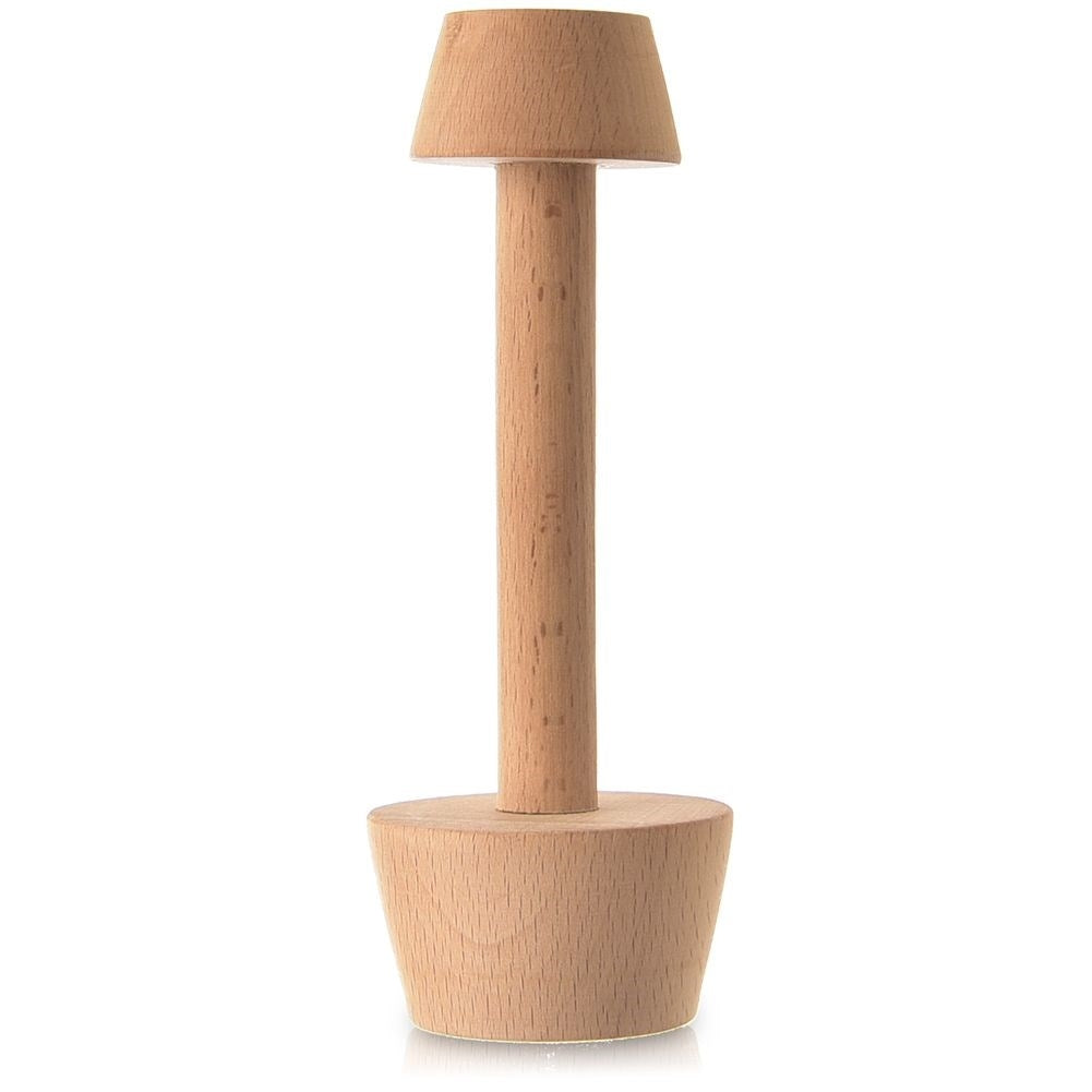 Double-ended tart shaper in beech wood for different baking forms