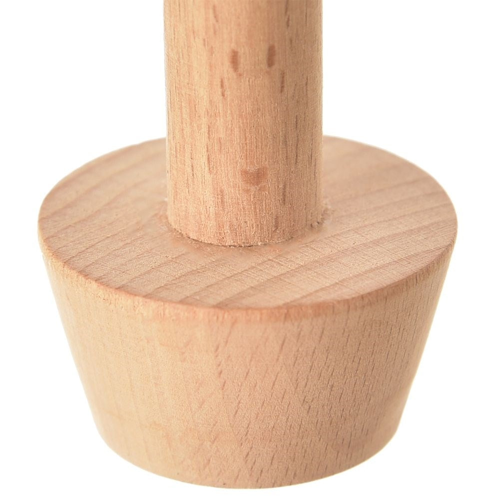 Double-ended tart shaper in beech wood for different baking forms