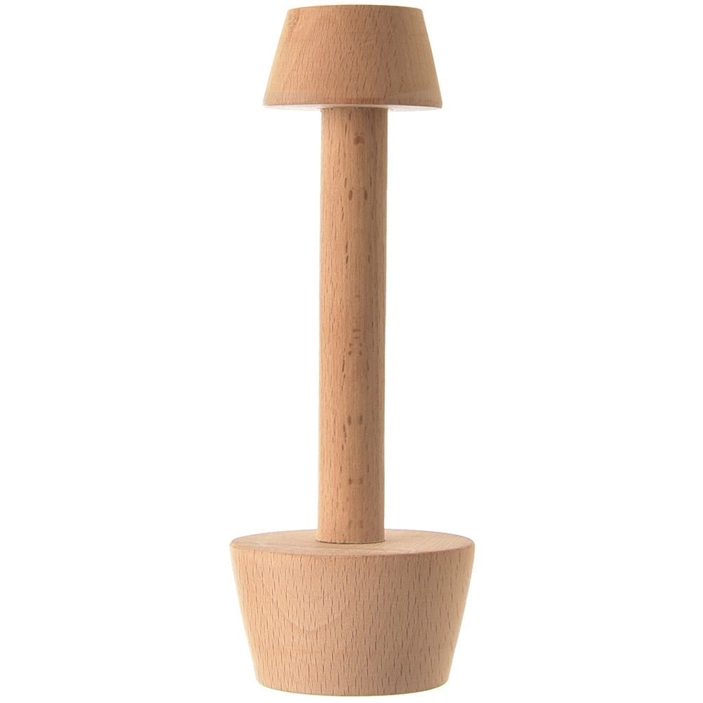 Double-ended tart shaper in beech wood for different baking forms