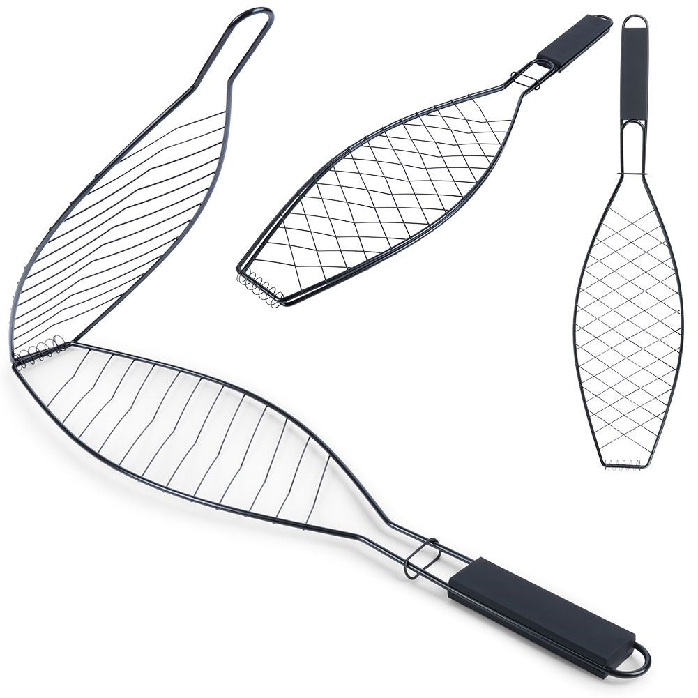 Double grill with non-stick for perfect fish grilling
