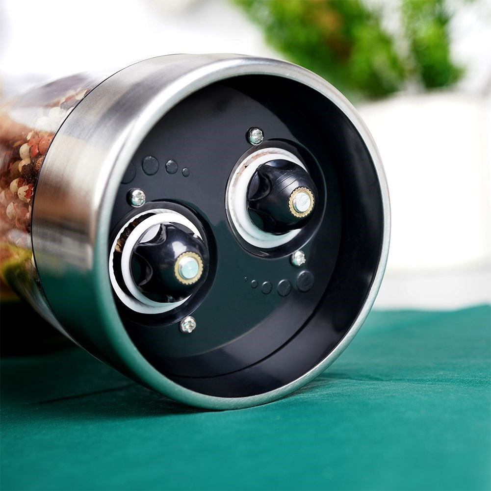 Double hand grinder for salt/pepper - Adjustable and elegant