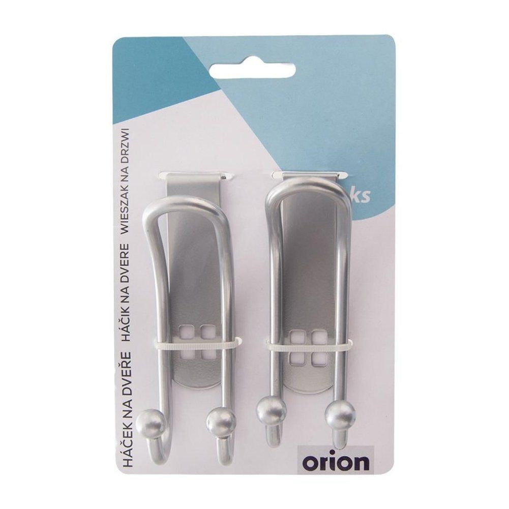 Double hooks in stainless steel for doors and cabinets