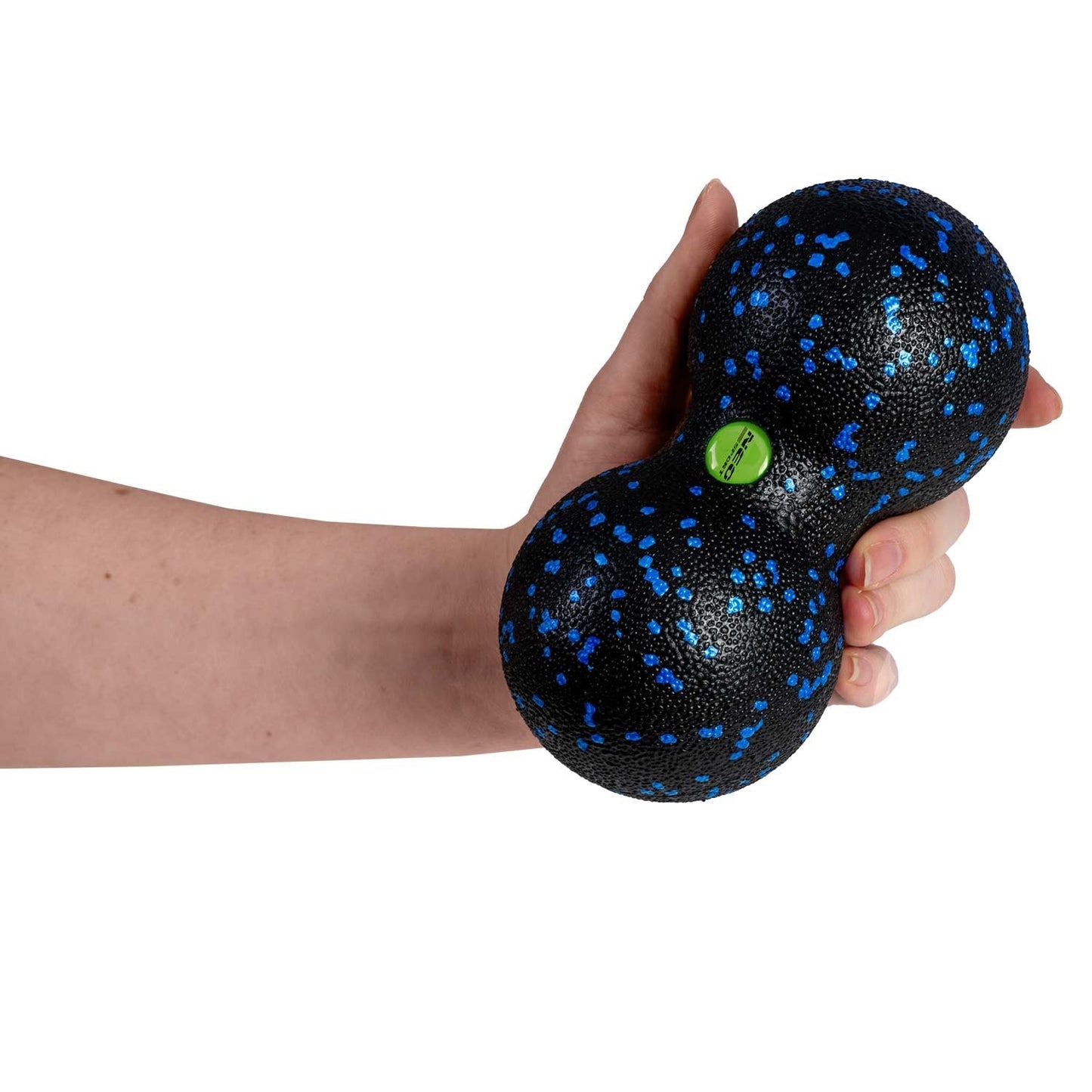 Double massage and fitness ball NS-966 black/blue