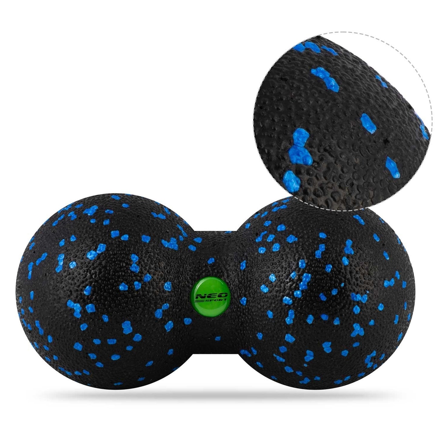 Double massage and fitness ball NS-966 black/blue