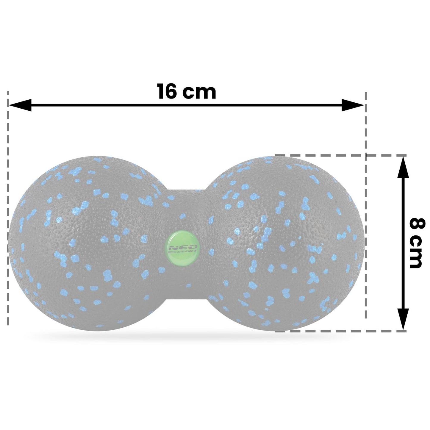 Double massage and fitness ball NS-966 black/blue