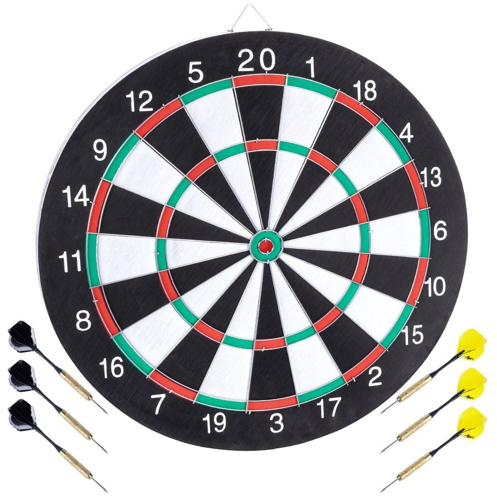 Double-sided Dartboard with Darts, 42 cm in Diameter