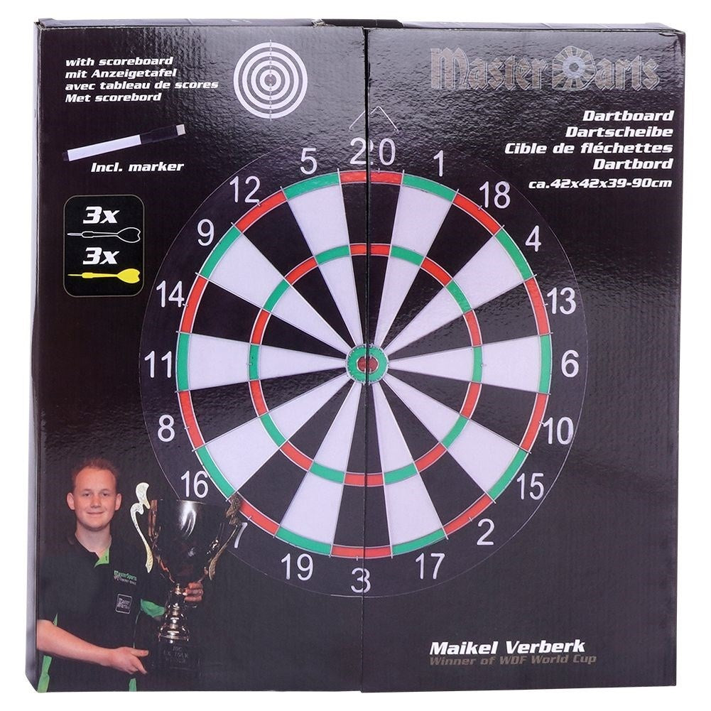 Double-sided Dartboard with Darts, 42 cm in Diameter