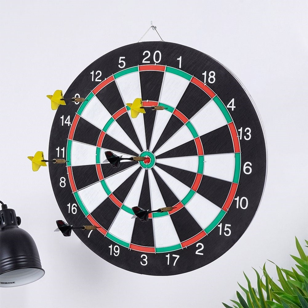 Double-sided Dartboard with Darts, 42 cm in Diameter