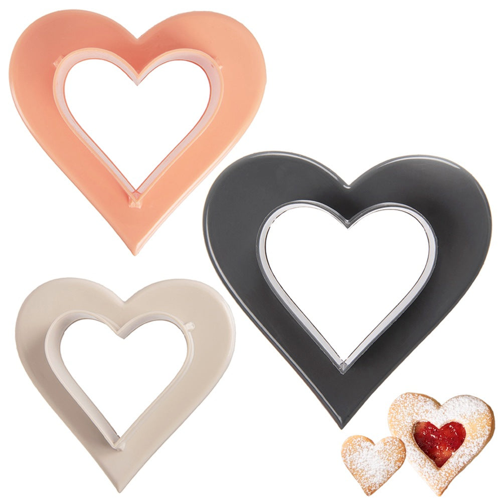 Double-sided heart cookie cutters 3 pcs.