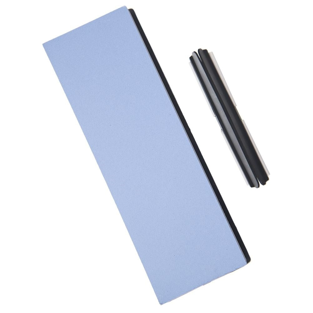 Double-sided whetstone with guide for knives and tools