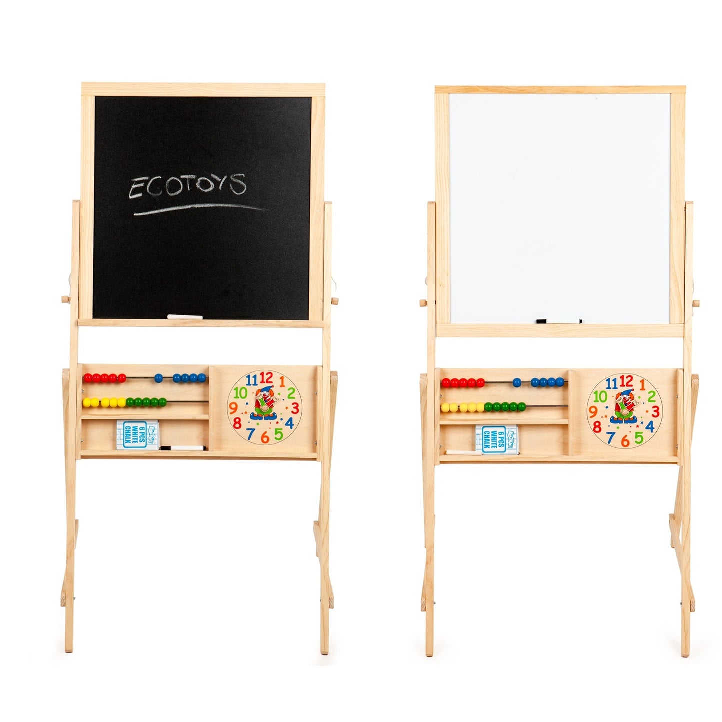 Double-sided wooden educational board ECOTOYS