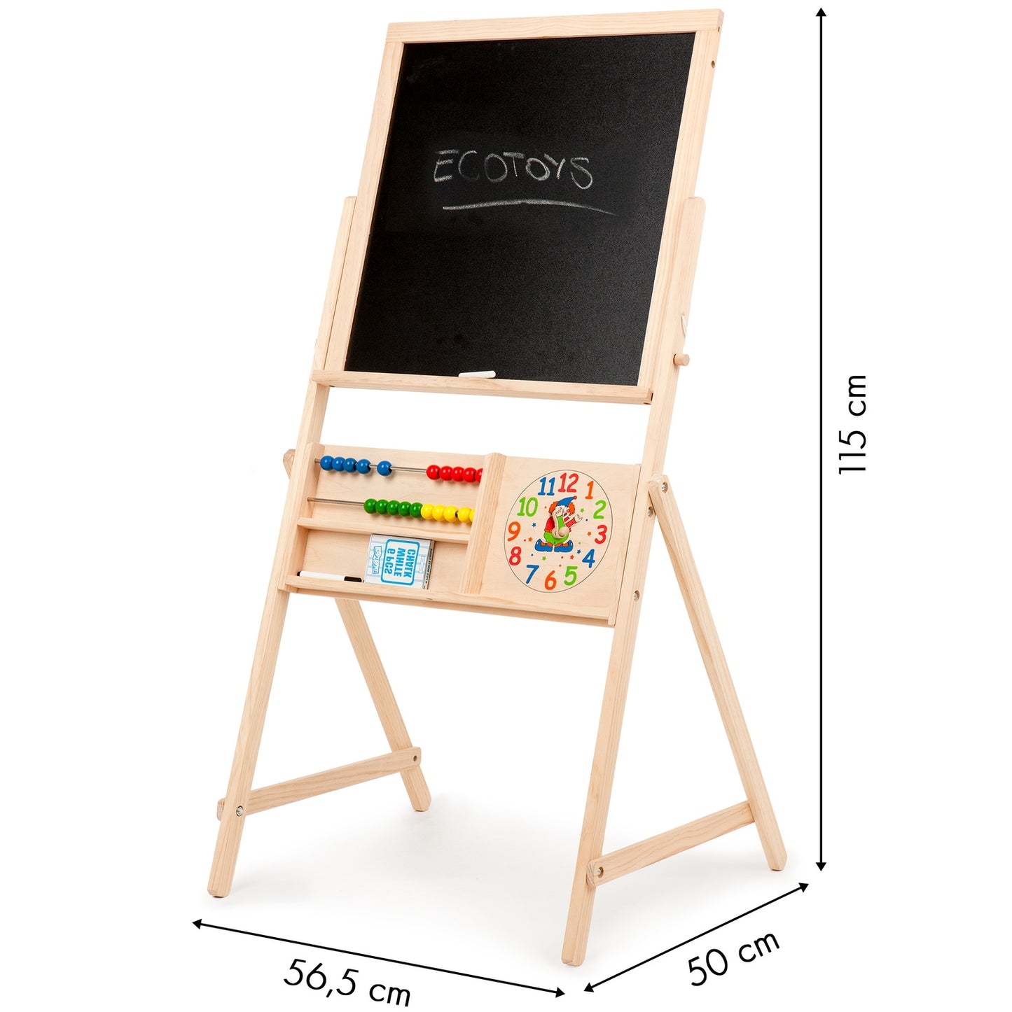 Double-sided wooden educational board ECOTOYS